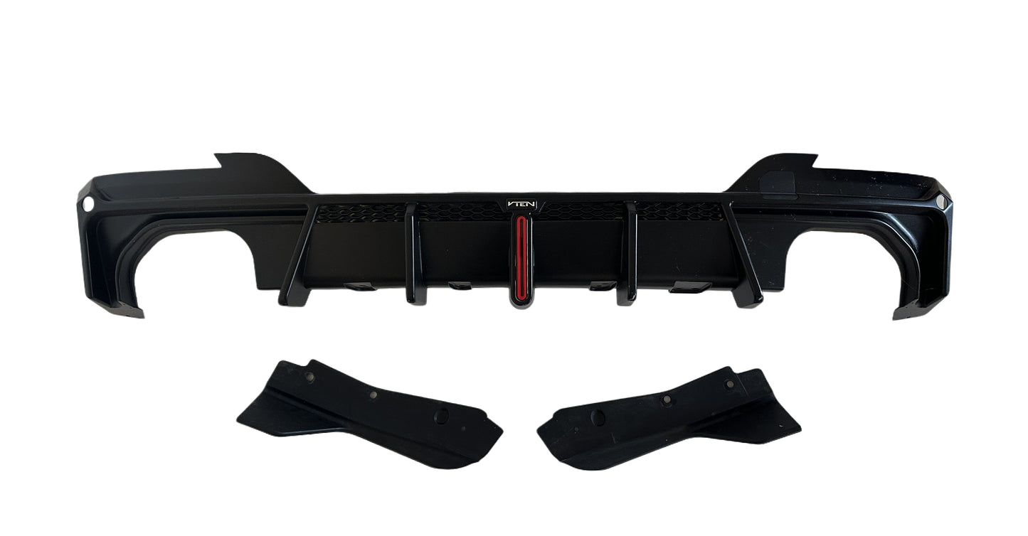 VTEN Rear Diffuser & Corner Splitter for BMW X3 s/x Drive30 G01 & IX3 BEV G08 LCI 2022-ON PP/ABS