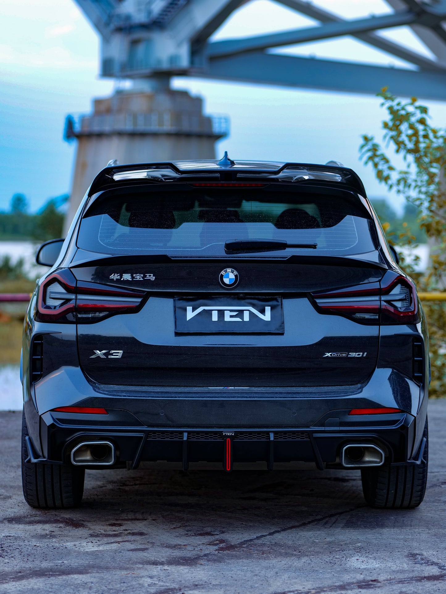 VTEN Rear Diffuser & Corner Splitter for BMW X3 s/x Drive30 G01 & IX3 BEV G08 LCI 2022-ON PP/ABS
