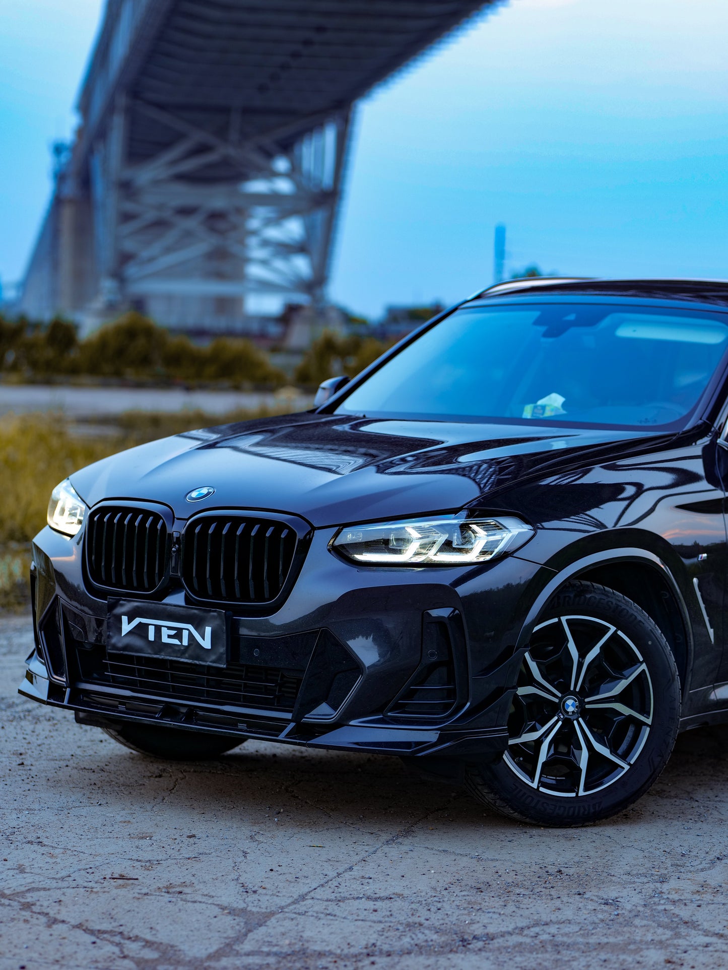 VTEN Front Canards for BMW X3 G01 & X4 M40 G02 & IX3 BEV G08 LCI 2022-ON ABS