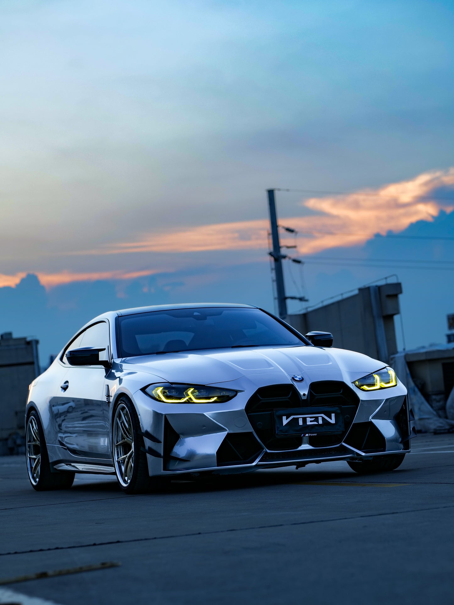 VTEN Front Canards for BMW M3 G80 G81 & M4 G82 G83 2021-ON Pre-preg Carbon Fiber