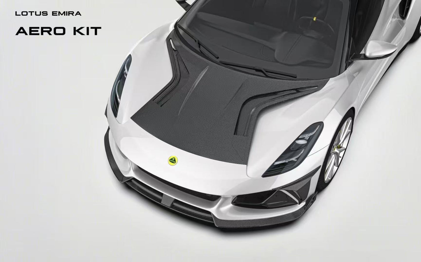 Ventus Veloce Front Canards for Lotus Emira 3.6 V6 2.0 Four-cylinder 2022-ON Dry Pre-preg Carbon Fiber