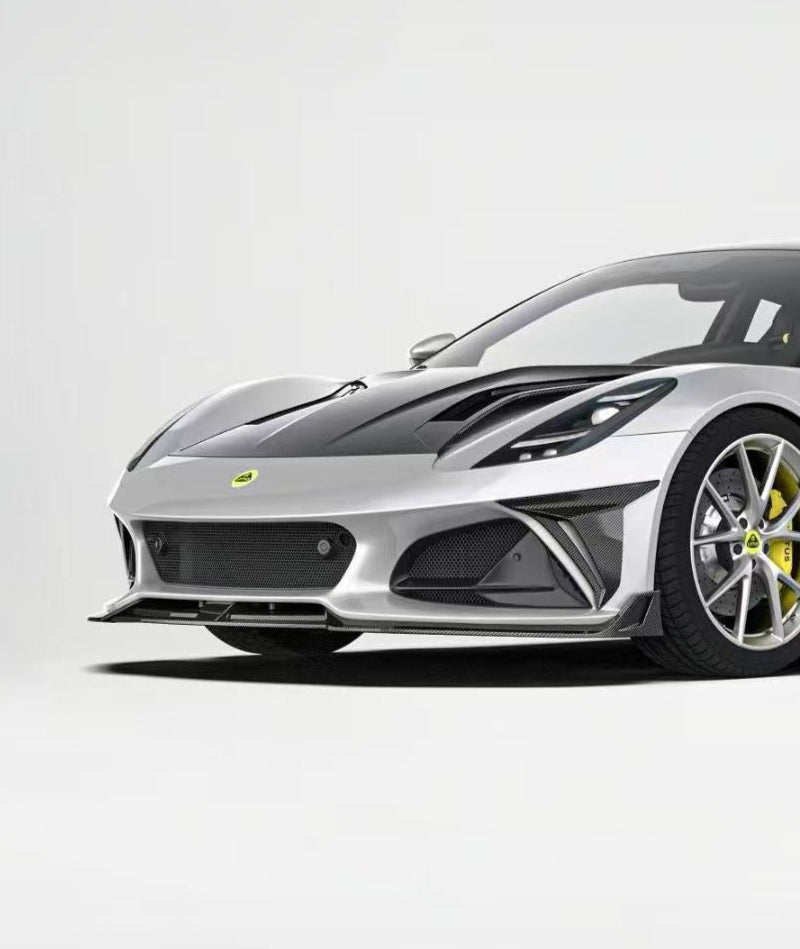 Ventus Veloce Front Upper Valences for Lotus Emira 3.6 V6 2.0 Four-cylinder 2022-ON Dry Pre-preg Carbon Fiber