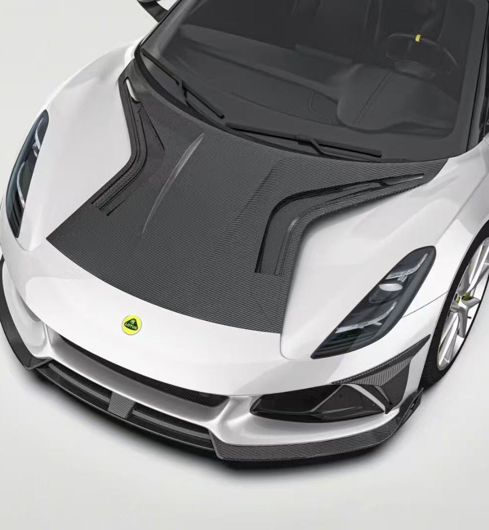 Ventus Veloce Hood for Lotus Emira 3.6 V6 2.0 Four-cylinder 2022-ON Dry Pre-preg Carbon Fiber