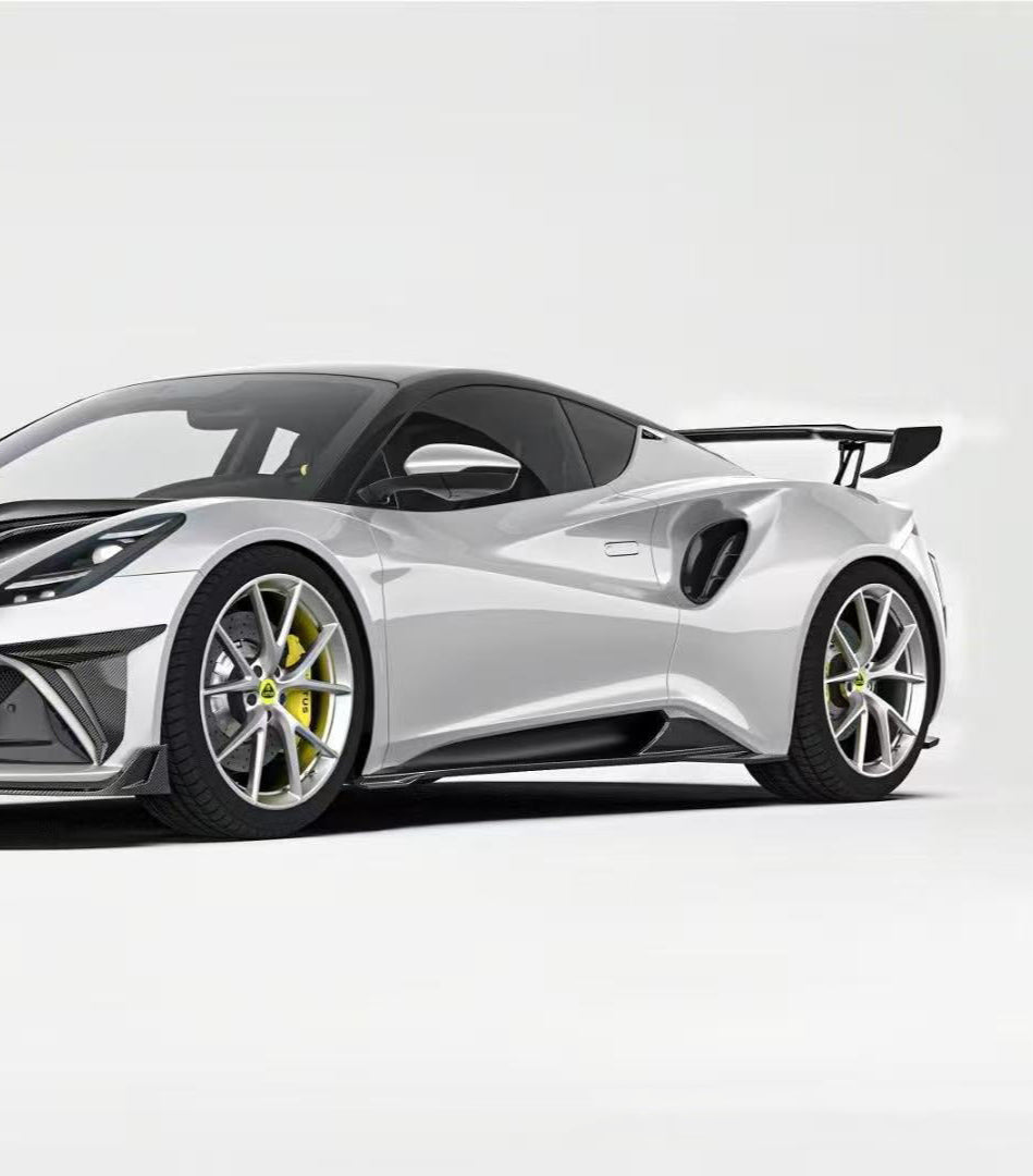 Ventus Veloce Side Skirts for Lotus Emira 3.6 V6 2.0 Four-cylinder 2022-ON Dry Pre-preg Carbon Fiber