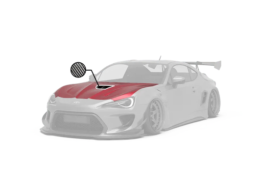 Robot Craftsman Replacement Hood Scoop Only for Toyota GT86 Scion FR-S BRZ Carbon Fiber or FRP